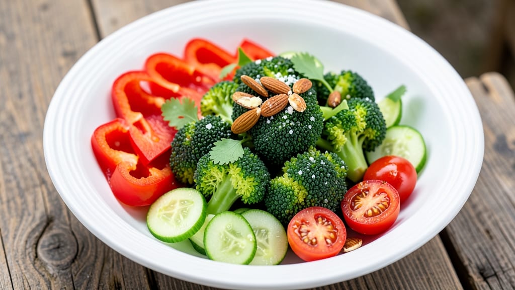 Broccoli Veg Salad Recipe: Creamy Tahini-Lime Dressing with Toasted Almond Crunch