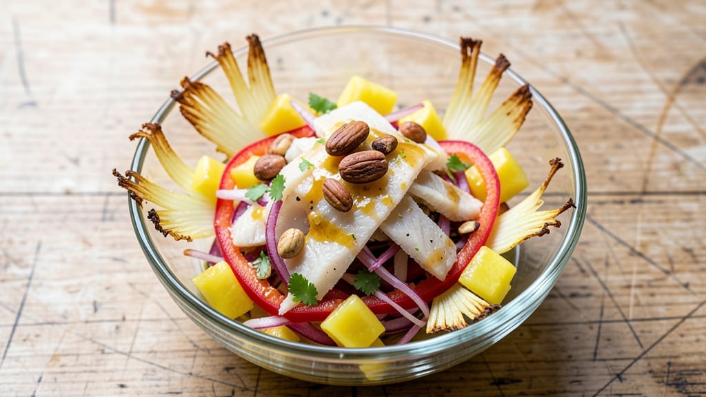 Bacalao Salad Hawaii Recipe: Tropical Citrus and Crispy Celery Crown Fusion