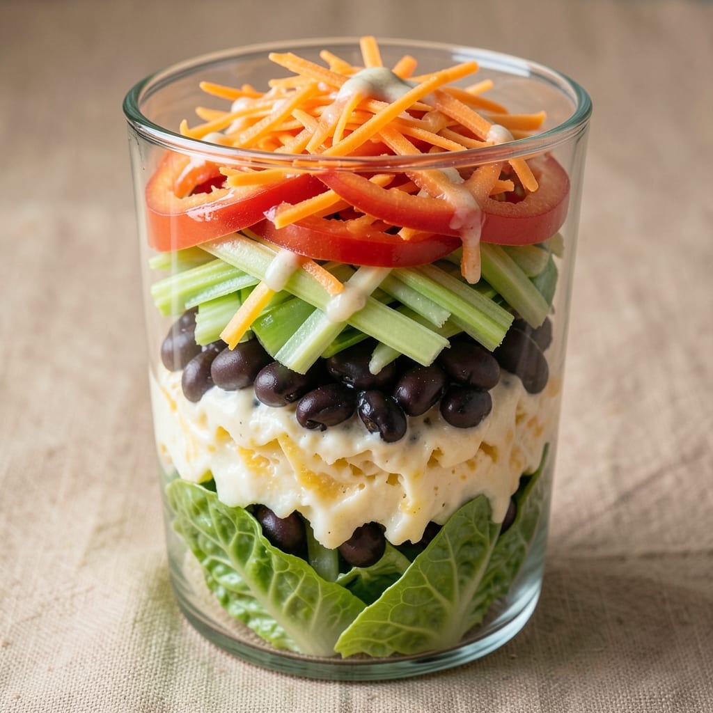 7 Layer Vegetable Salad Recipe: Crisp Celery, Creamy Ranch, and Colorful Layers