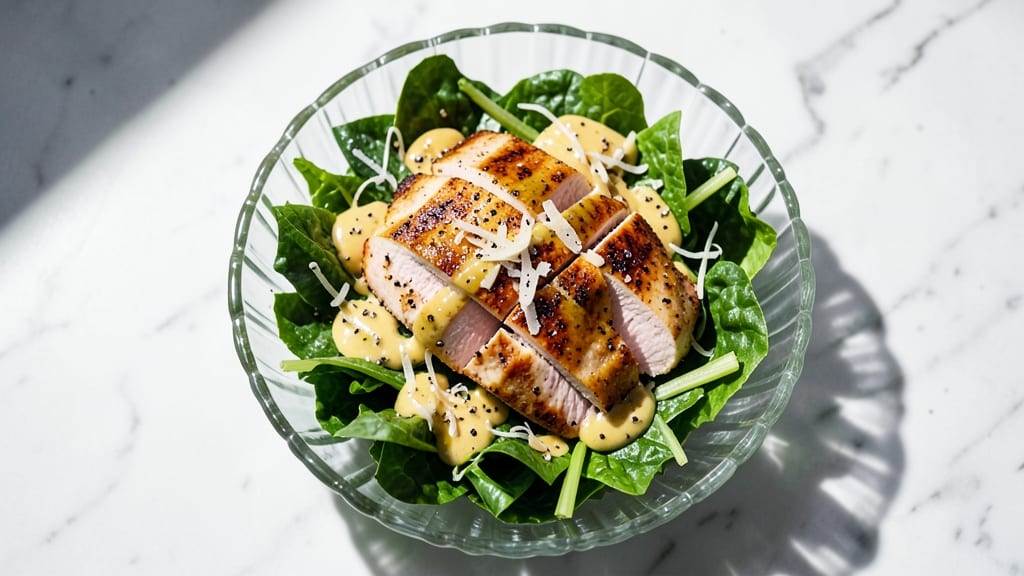 Caesar Salad With Chicken Breast Recipe: Grilled Chicken and Crispy Celery Crowns in 30 Minutes