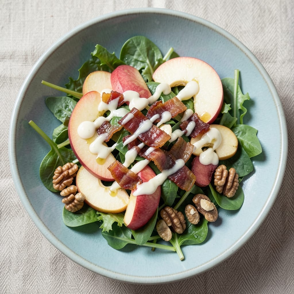 1805 Salad Recipe: Herb-Infused Creaminess with Crispy Bacon Bits